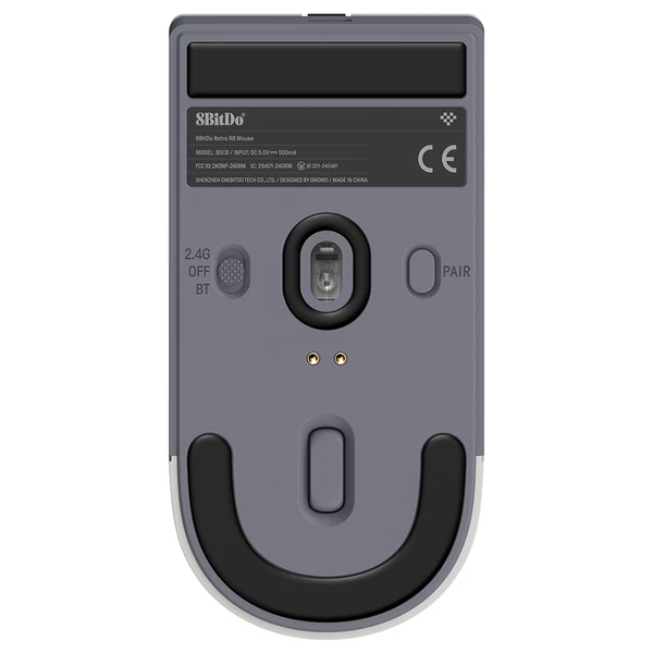 8BitDo Retro R8 egér N kiadás, 3 csatlakozási mód, PAW 3395 szenzor, programozható gombok