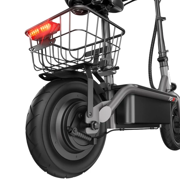 iScooter F2 elektromos roller üléssel, hátsó kosárral, 500W motor, 36V 7.8Ah akkumulátor, 10" gumi, 30km/h, 30km hatótáv