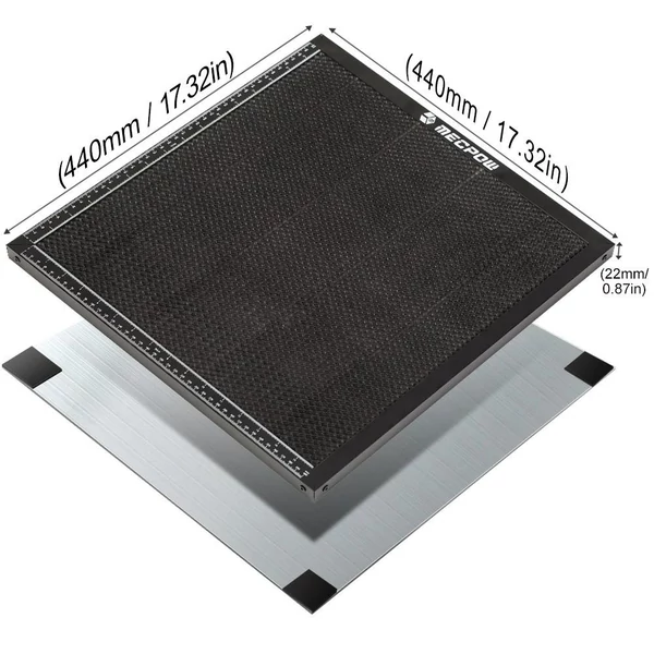Mecpow H44 440*440*22mm lézerágy, méhsejtrácsos alap