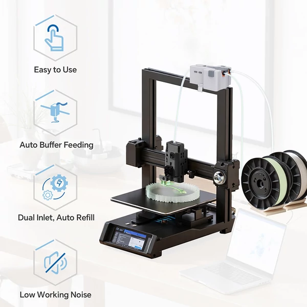 WISEPRO 3D nyomtatószál buffer, 1,75mm PLA/ABS, Creality és Anycubic Kobra modellekhez kompatibilis
