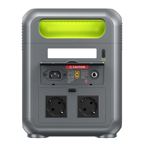 FOSSiBOT F1200 hordozható erőmű, 1024Wh, 1200W, 3 LED mód, 7 kimenet, BMS, <10ms átkapcsolás, LiFePO4, 4000+ ciklus