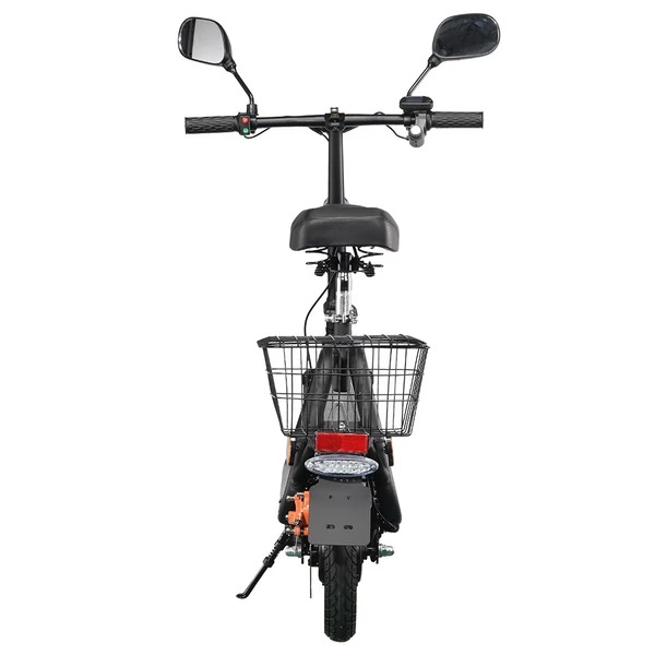 TWOFISH M5 PRO-E EEC tanúsított elektromos robogó üléssel, kosárral, 500W motor, 48V 13Ah, 40km/h, 30km hatótáv - Fekete