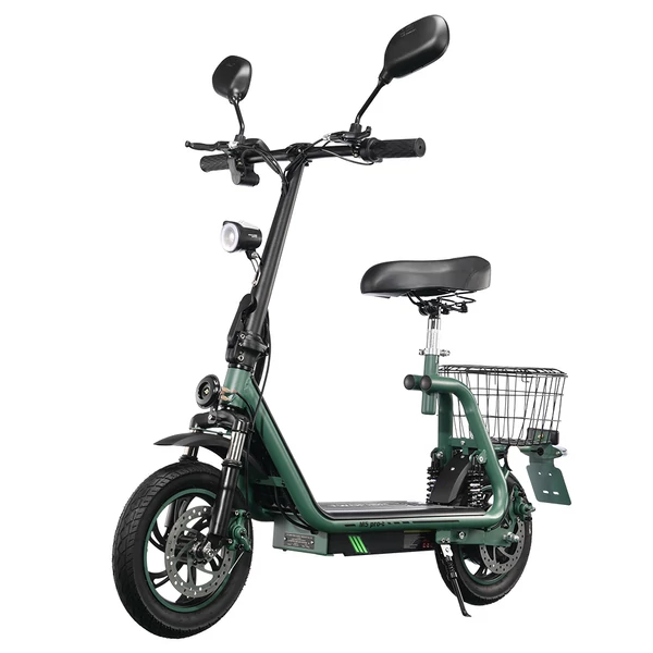 TWOFISH M5 PRO-E EEC tanúsított elektromos robogó üléssel, kosárral, 500W motor, 48V 13Ah, 40km/h, 30km hatótáv - Zöld