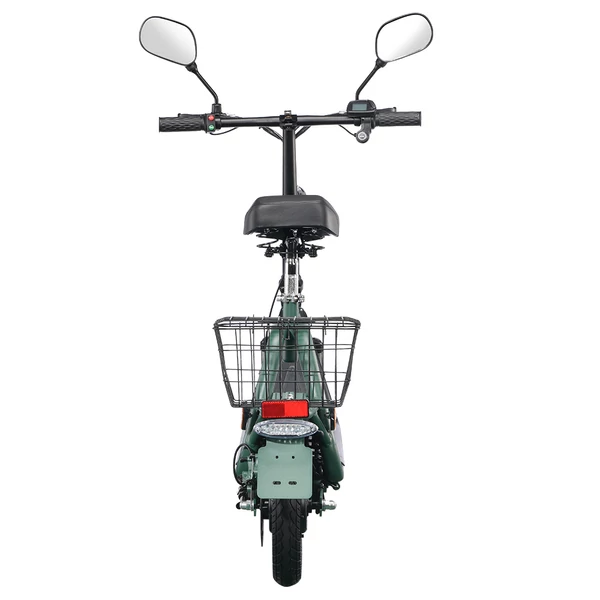 TWOFISH M5 PRO-E EEC tanúsított elektromos robogó üléssel, kosárral, 500W motor, 48V 13Ah, 40km/h, 30km hatótáv - Zöld