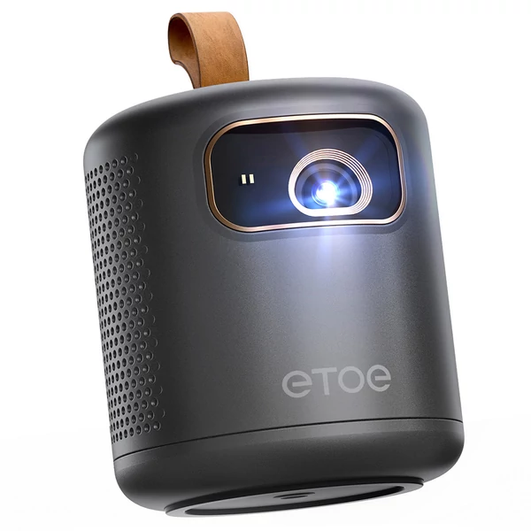 [Google TV tanúsítvánnyal] ETOE Dolphin DLP projektor, 500 ANSI lumen, natív 1080P, 4K UHD, autofókusz, Netflix/YouTube/Prime Video