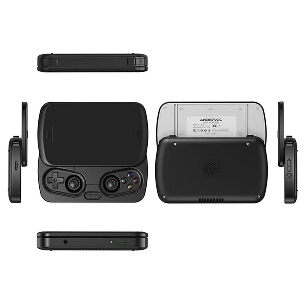 ANBERNIC RG Slide játékkonzol, 4,7" 120Hz érintőkijelző, 8GB LPDDR4X + 128GB UFS2.2, Android 13 - Fekete