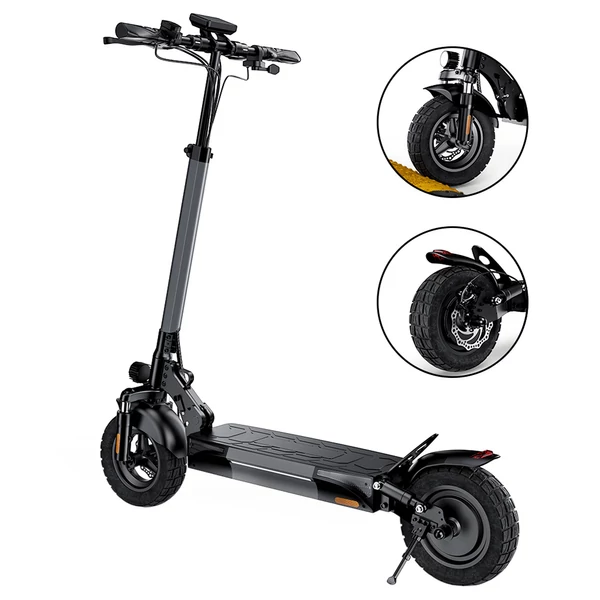 iScooter W9 elektromos roller, 1000W motor, 48V 14Ah akkumulátor, 10" kerék, 45km/h, 45km hatótáv, LCD kijelző