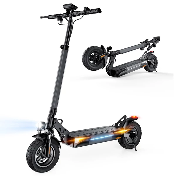 iScooter W9 elektromos roller, 1000W motor, 48V 14Ah akkumulátor, 10" kerék, 45km/h, 45km hatótáv, LCD kijelző