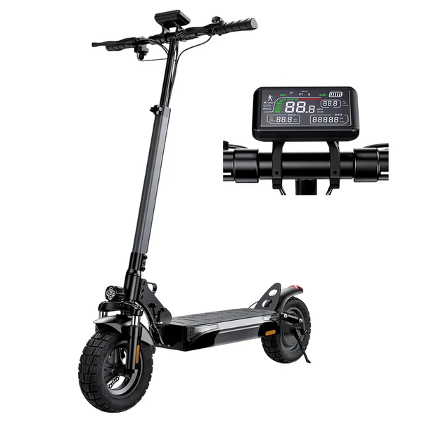 iScooter W9 elektromos roller, 1000W motor, 48V 14Ah akkumulátor, 10" kerék, 45km/h, 45km hatótáv, LCD kijelző