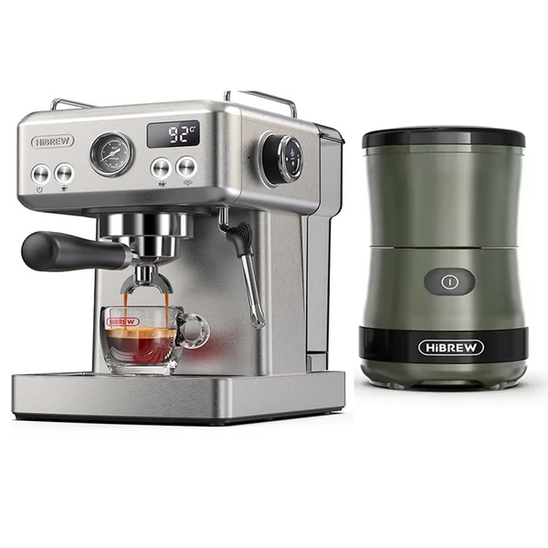 HiBREW H10A félautomata eszpresszó kávégép + G2 kávédaráló szett