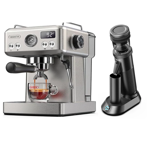 HiBREW H10A félautomata eszpresszó kávégép + G5 kávédaráló szett