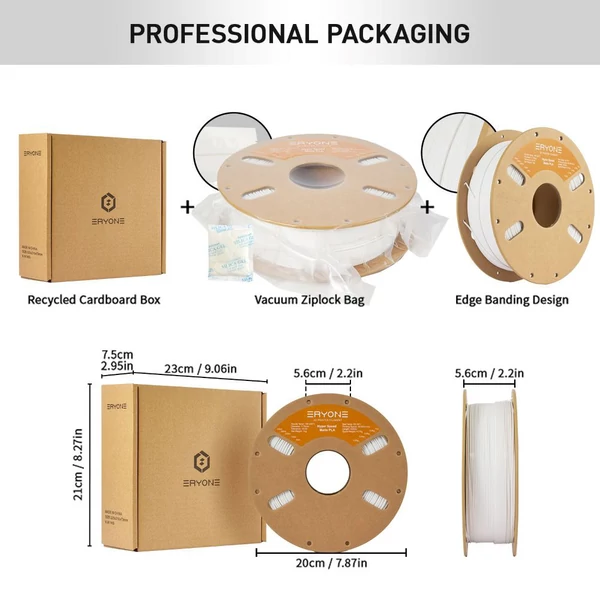 5kg ERYONE Matt Hyper PLA filament – 1kg fehér/fekete/szürke/olajzöld/tengerészkék