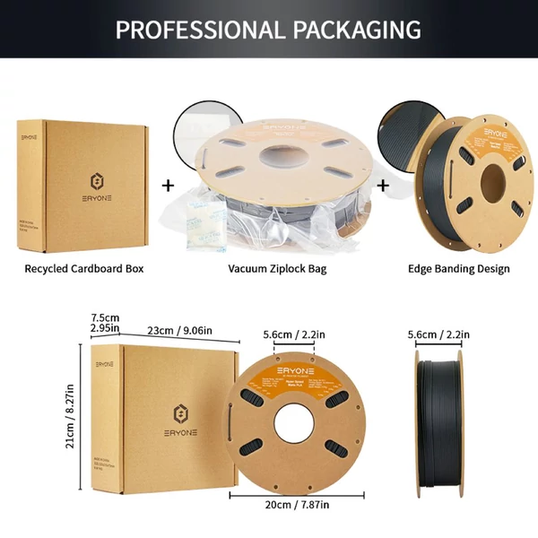 ERYONE Matte Hyper PLA filament 1 kg – Fekete