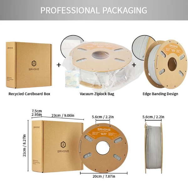 ERYONE Matte Hyper PLA filament 1 kg – Szürke