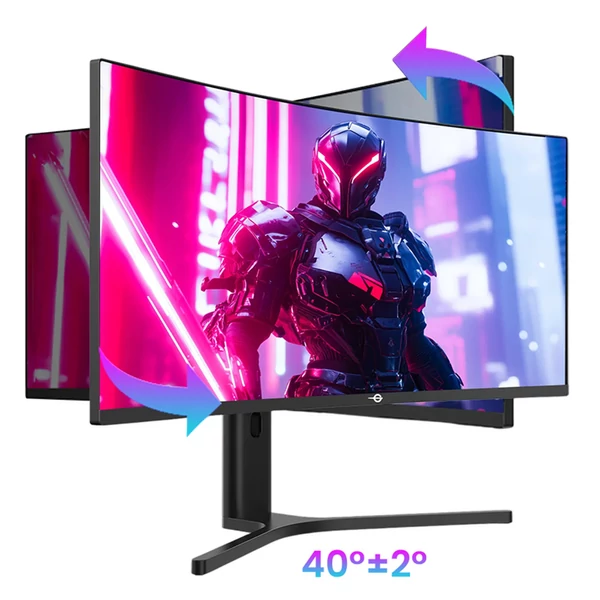 TITAN ARMY C34A1R 34" ívelt gamer monitor, 3440×1440, 165Hz, 1ms, HDR400, FreeSync/G-Sync, állítható állvány