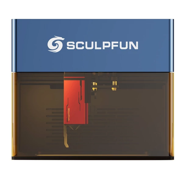 SCULPFUN iCube Pro 5W lézergravírozó, 0,06mm pont, 10000mm/perc, 32-bites vezérlő, cserélhető lencse, füstszűrő, hőriasztó, app kapcsolat, 130x130mm