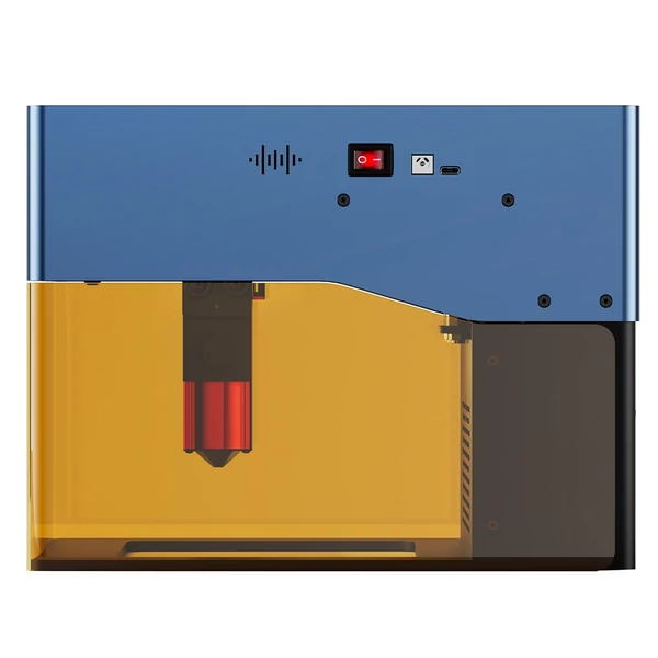 SCULPFUN iCube Pro 5W lézergravírozó, 0,06mm pont, 10000mm/perc, 32-bites vezérlő, cserélhető lencse, füstszűrő, hőriasztó, app kapcsolat, 130x130mm