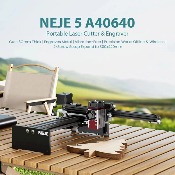 NEJE 5 A40640 10W lézergravírozó és vágó, 300mm/s sebesség, 170*180mm