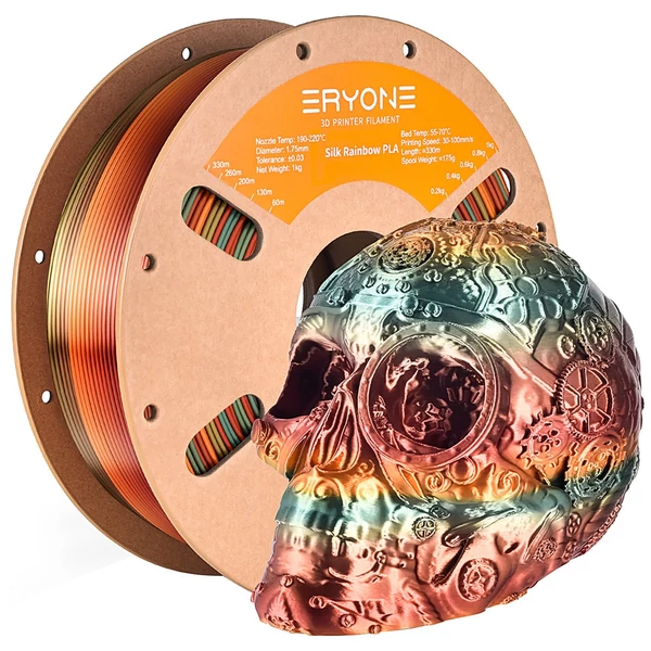 ERYONE Selyem PLA filament 1kg – Steampunk Szivárvány