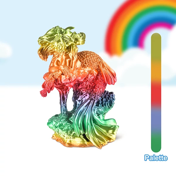 ERYONE Selyem PLA filament 1kg – Paletta Szivárvány