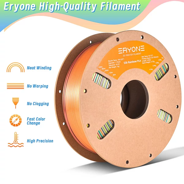 ERYONE Selyem PLA filament 1kg – Hegyi Szivárvány