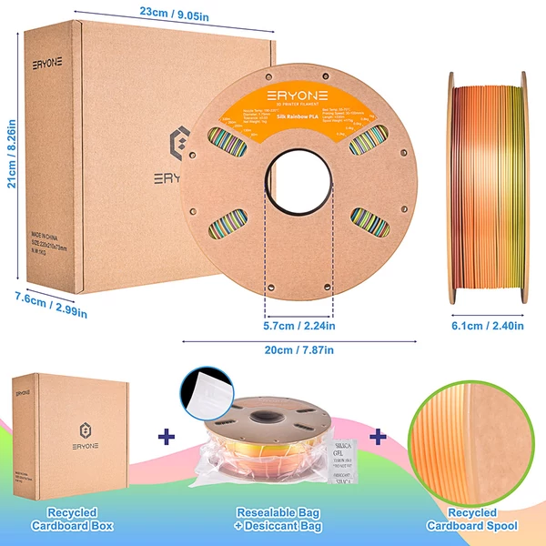 ERYONE Selyem PLA filament 1kg – Hegyi Szivárvány