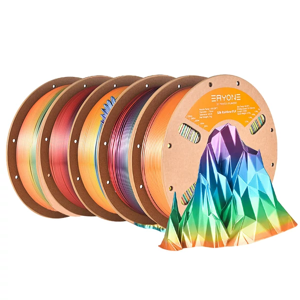 5kg ERYONE Selyem PLA filament (1kg Naplemente, 1kg Vízesés, 1kg Élénk, 1kg Paletta, 1kg Hegyi szivárvány)