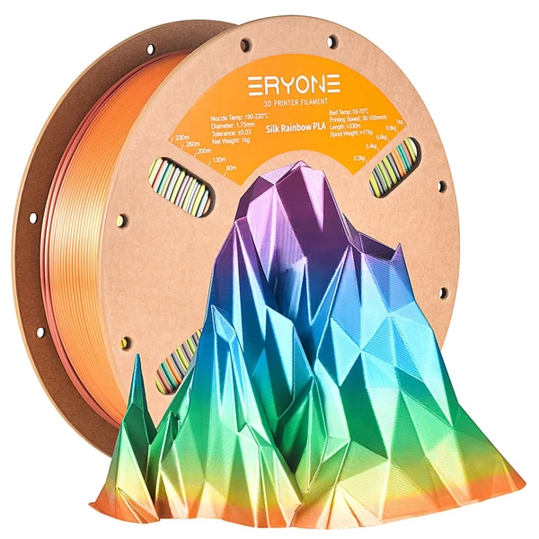 10kg ERYONE Selyem PLA filament – Szivárvány színű