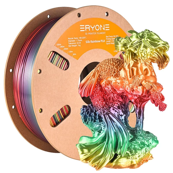 10kg ERYONE Selyem PLA filament – Szivárvány színű