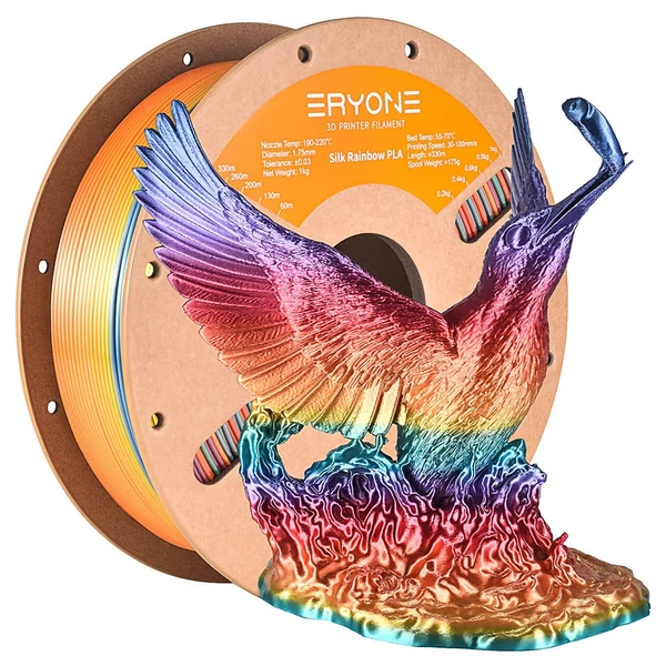 10kg ERYONE Selyem PLA filament – Szivárvány színű