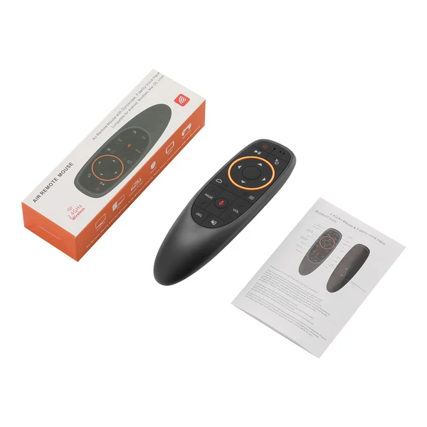 2.4G Vezeték nélküli Air Mouse hangvezérléssel, 6 tengelyes giroszkóppal Androidhoz