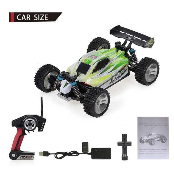 WLtoys A959-B 1:18 2.4GHz RC autó, 4WD, 70 km/h, tereptávirányítós autó