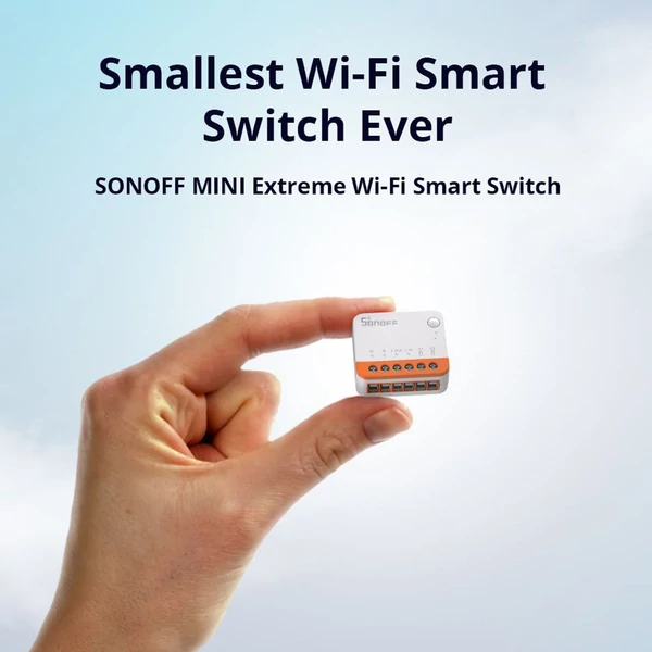 SONOFF MINI R4 Extreme WiFi okos kapcsoló, külső vezérlés, okos otthon, Alexa & Google Home kompatibilis