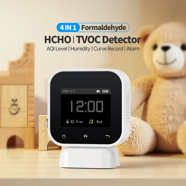 FNIRSI SFD02 4 az 1-ben levegőminőség-mérő, formaldehid (HCHO), TVOC, hőmérséklet teszter