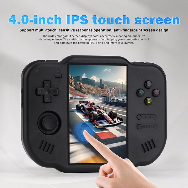 MagicX Zero 40 függőleges retro kézikonzol – 4" érintőkijelző, Android, Nintendo DS és arcade játékokhoz, 2GB RAM, 7 óra üzemidő - Fehér