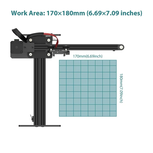 NEJE 5 E40 10W lézergravírozó és vágó, 300mm/s sebesség, 170*180mm