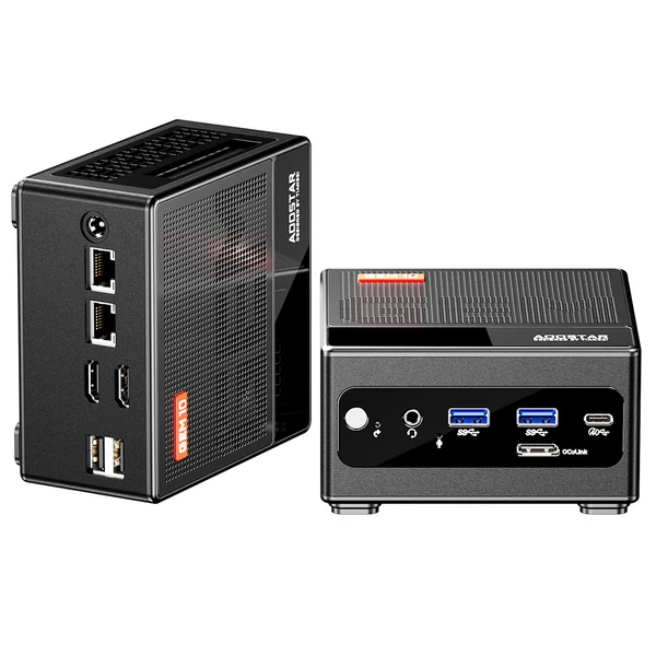 AOOSTAR GEM10 Mini PC, AMD Ryzen 7 6800H, 8 mag, 4.7GHz, 32GB LPDDR5, 1TB PCIe 4.0 SSD, 2×HDMI 2.1, USB4, WiFi 6, BT 5.2, 2×2.5G LAN, Oculink