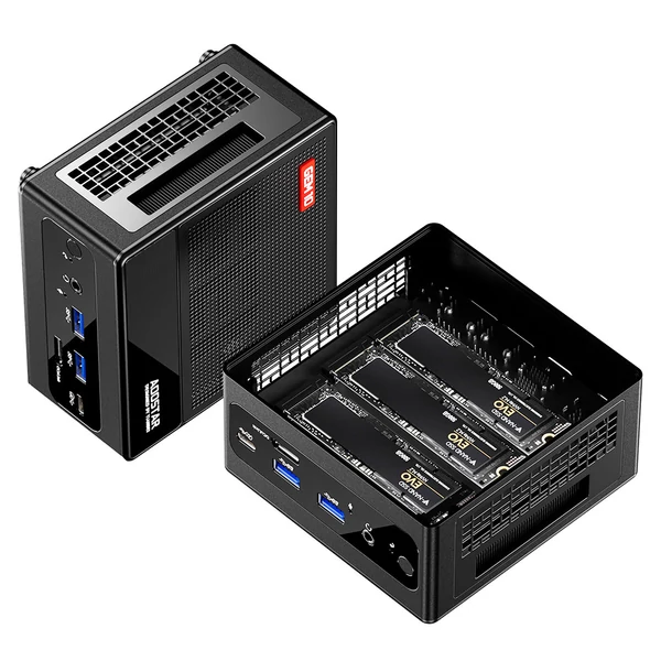 AOOSTAR GEM10 Mini PC, AMD Ryzen 7 6800H, 8 mag, 4.7GHz, 32GB LPDDR5, 1TB PCIe 4.0 SSD, 2×HDMI 2.1, USB4, WiFi 6, BT 5.2, 2×2.5G LAN, Oculink