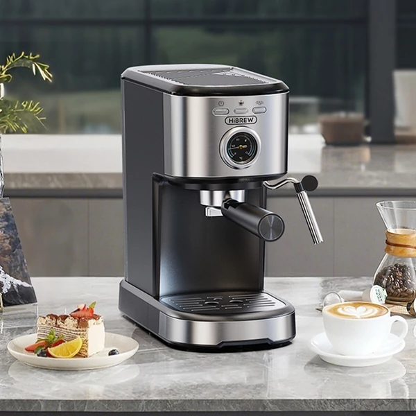 HIBREW H5A félautomata kávégép, 1,2L víztartály, 15 bar, intelligens főzés