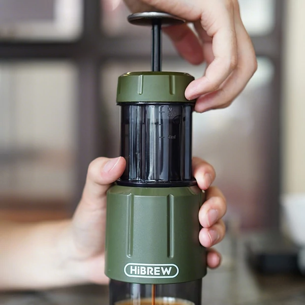 HiBREW H4D 2 az 1-ben hordozható eszpresszógép, kapszulához és őrölt kávéhoz, kézi, utazáshoz és otthonra