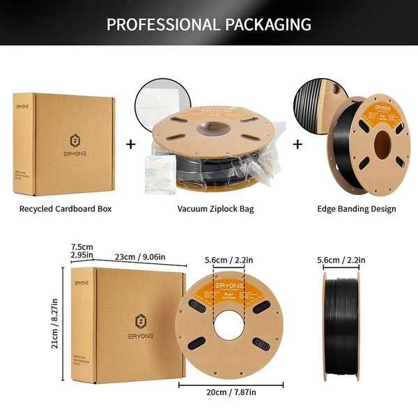 10kg ERYONE gyors PLA+ szál – Fekete