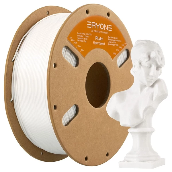 10kg ERYONE gyors PLA+ szál – 1kg Elefántcsontfehér/Szürke/Kékeszöld/Zöld/Piros/Narancs/Sárga/Kék/Fekete/Lila