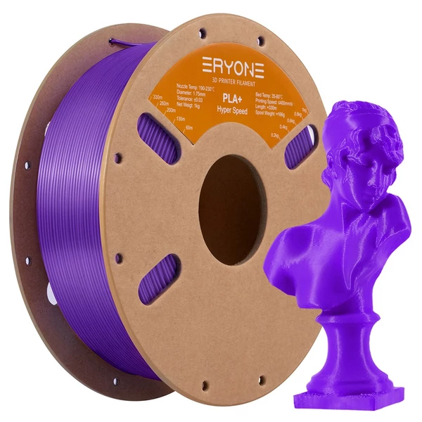 10kg ERYONE gyors PLA+ szál – 1kg Elefántcsontfehér/Szürke/Kékeszöld/Zöld/Piros/Narancs/Sárga/Kék/Fekete/Lila