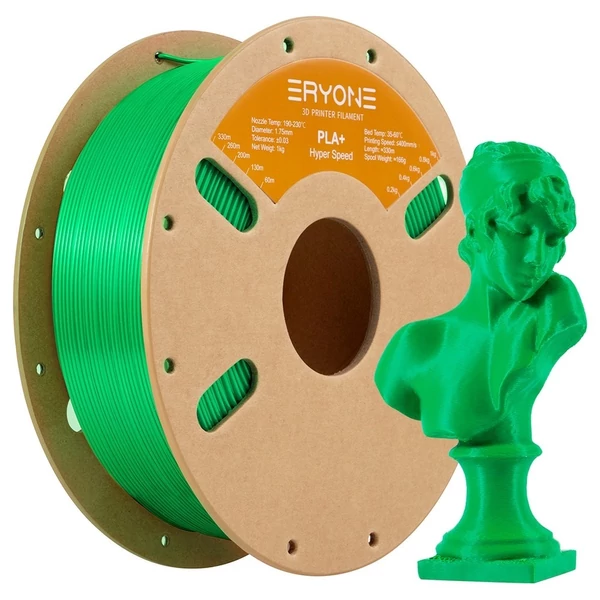 10kg ERYONE gyors PLA+ szál – 1kg Elefántcsontfehér/Szürke/Kékeszöld/Zöld/Piros/Narancs/Sárga/Kék/Fekete/Lila