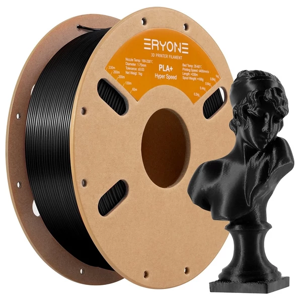 10kg ERYONE gyors PLA+ szál – 5kg Elefántcsontfehér/Fekete