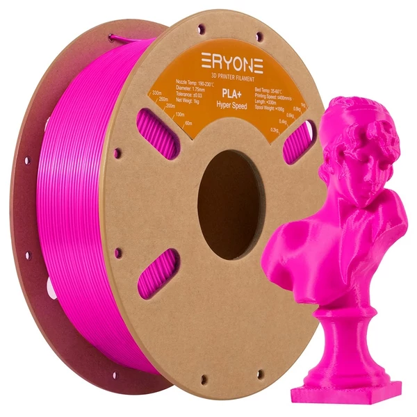 3kg ERYONE nagy sebességű PLA+ filament (1kg magenta + 1kg kék + 1kg sárga)