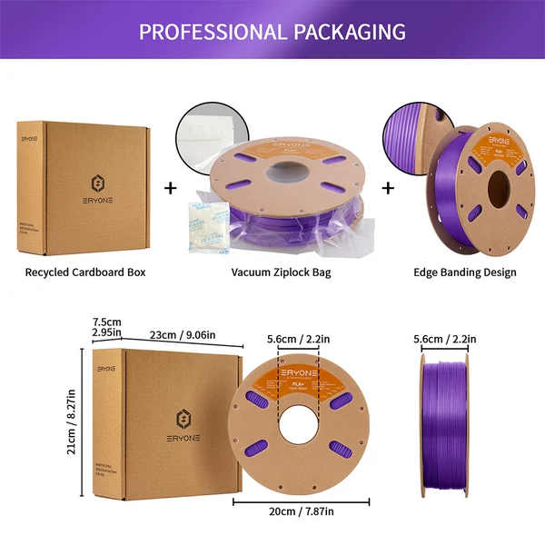 ERYONE nagy sebességű PLA+ filament 1kg – Lila