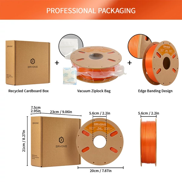 ERYONE nagy sebességű PLA+ filament 1kg – Narancs