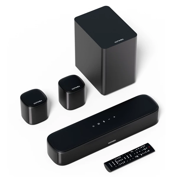 Ultimea Aura A30 5.1 soundbar + 1 pár Steady 310 hangfalállvány, app vezérlés, 10 sávos EQ, 121 előre beállított EQ