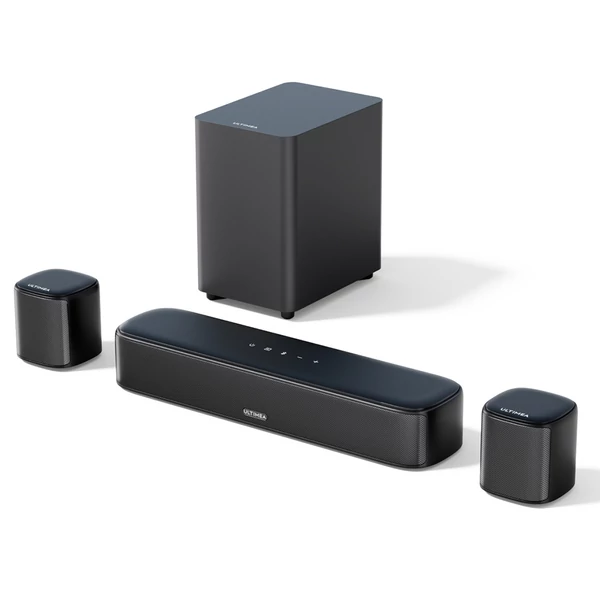 Ultimea Aura A30 5.1 soundbar + 1 pár Steady 310 hangfalállvány, app vezérlés, 10 sávos EQ, 121 előre beállított EQ